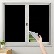 Cortina Cega Blackout FIWICKA , De Sombra Portátil Com Isolamento Térmico , Cortinas Adesivas Pretas