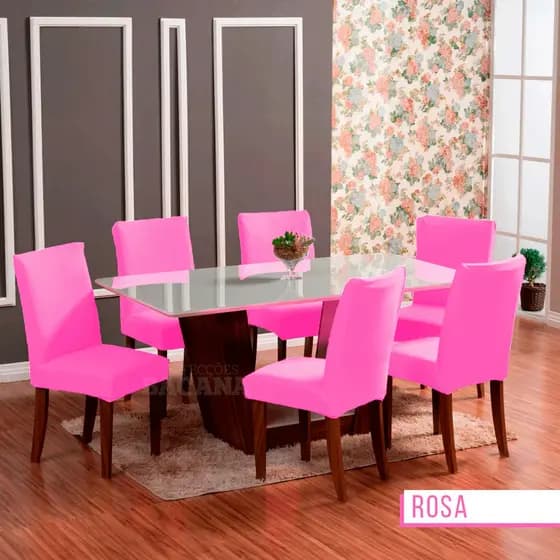 Capa De Cadeira Barata Para Sala De Jantar Lavável 6 Lugares Decoração