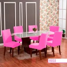 Capa De Cadeira Barata Para Sala De Jantar Lavável 6 Lugares Decoração