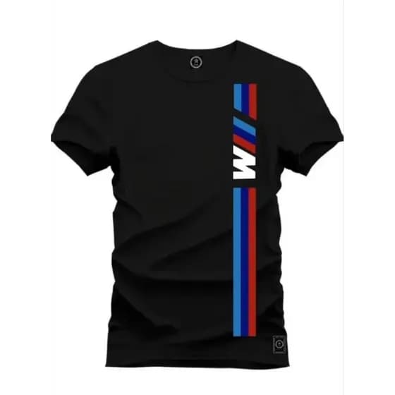 Camiseta BMW M3 Faixa  100% Algodão  Linha Premium
