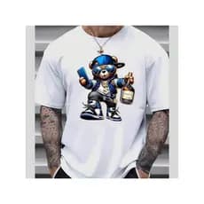 Camiseta Masculina urso Camisa Estampada T-shirt style camisa streetwe