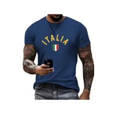 Camiseta Masculina Itália Curva Pais Algodão Lançamento