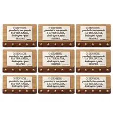 Kit 10 Porta Chaves Mdf Acabamento Em Mdf Bege Frase Biblica ATACADO