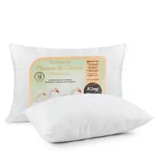Kit 2 Travesseiro Pluma de Ganso macio 0,70cm x 0,50cm Sintetico para cama