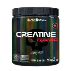 Black Skull Creatine Turbo Pote 150g ou 300g (Creatina Caveira Preta)