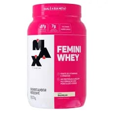 Femini Whey Protein 900g Max Titanium Proteína do Soro do Leite com Colágeno e Vitaminas