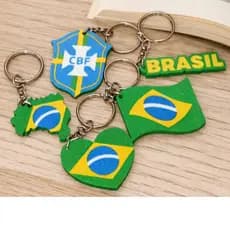 Chaveiro Brasil 🇧🇷 Bandeira Oficial – Ideal para Mochila, Chaves e Presente 5 MODELOS DIFERENTES