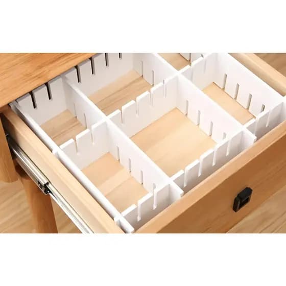 Kit Organizadores Ajustáveis para Gavetas – Organização Sem Esforço