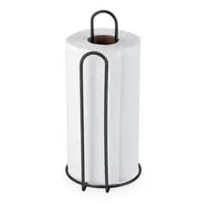 Suporte Porta Rolo Papel Toalha Vertical De Mesa Metal Preto