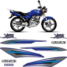 Kit Adesivos Faixas De Carenagem Moto Suzuki Yes 125 Azul 2009