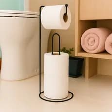 Porta Papel 4 Rolos Vert/horiz Preto
