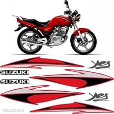 Kit Adesivos Faixas De Carenagem Moto Suzuki Yes 125 Vermelho 2008
