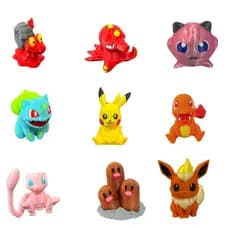 Kit 10 ou 20 Miniaturas Pokemon Pikachu Sem Repetições Colecionaveis