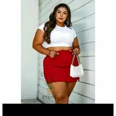 short saia plus zize malha crepe g1 g2 g3