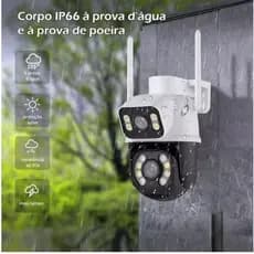 Câmera Inteligente Vigilância Externa Segurança IP66 Câmera Dupla MB-A28