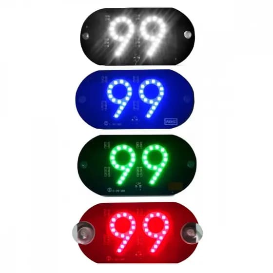 Placa Letreiro Led Motorista de Aplicativo Identificação Noturna Luminoso com Ventosa CD-99