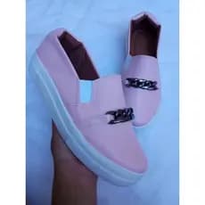 Tênis Feminino Dia a Dia Confortável cor Rosa Bebê