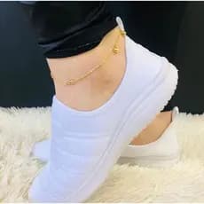 Tênis Meia Feminino - Tênis Feminino Dia a Dia Confortável cor Branco