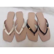 Kit 2 Sandálias Rasteirinha Alça em cores Básicas Chinelo dia a dia Confortável Verão