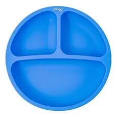 Pratinho de Silicone Clingo com 3 Divisórias – Seguro e Prático para o Bebê