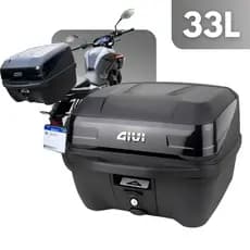 Baú Bauleto Givi Universal 33 L Traffic III T33NTBR Preto Monolock Bagageiro