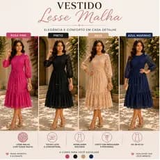 VESTIDO MIDI SOLTINHO LESSE MALHA FAIXA CINTO MANGA BUFANTE MODA EVANGELICA CASUAL ELEGANTE MODESTO