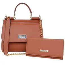 Bolsa feminina de luxo para festa com alça de corrente + carteia porta documento e cartão promoção Ardari