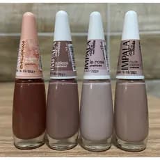 Kit 4 Esmalte Impala Tons de Nude , Ponta do Pé, Sutileza , Le Rose e Nude Clássico