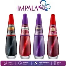Kit com 4 Esmaltes Impala Efeito Magnético Nova Coleção Disney Channel Tbt Cat Eye