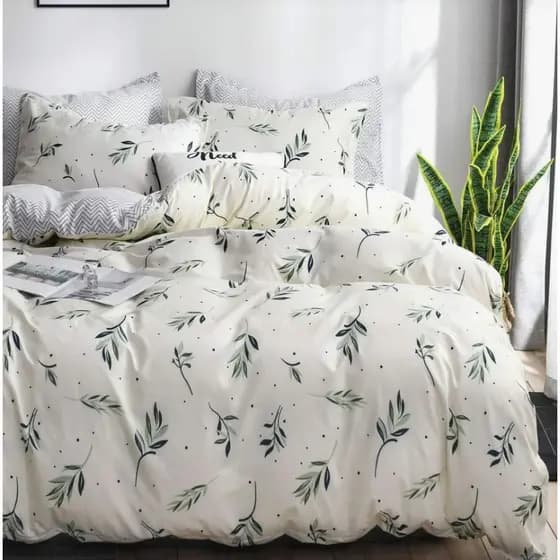 Capa Edredom Duvet Queen + Fronhas ESTAMPADA E LISA 400 Fios CONFORT 2,40 x 2,60