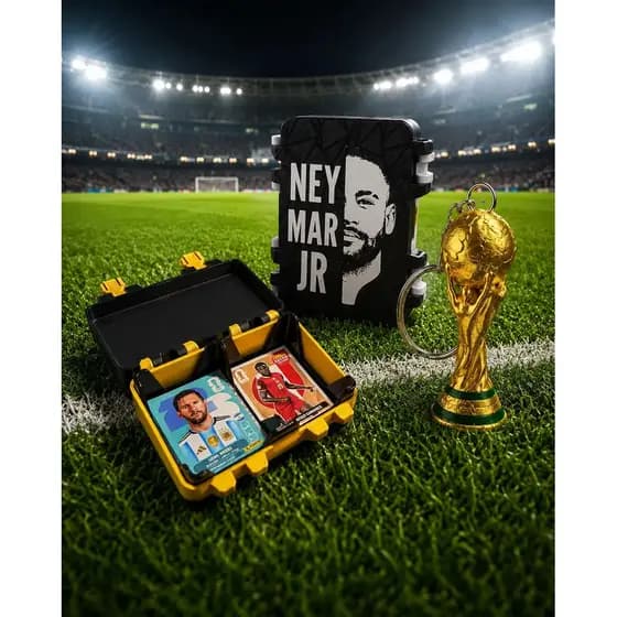 Porta  Figurinha Copa Premium Neymar Jr Suporta 400