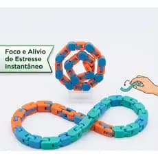 Brinquedo Anti Stress Wacky Tracks Corrente Articulada Sensorial para Ansiedade