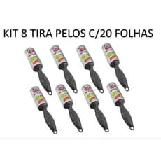 Kit 8 Rolo Grande Tira Pelos e Cabelos de Roupas Reutilizável Super prático 20 folhas