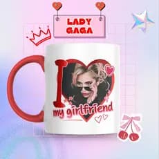 Caneca Xicara Porcelana 325ml Lady Gaga Little Monsters Fã Personalizada Presente Decoração Casa