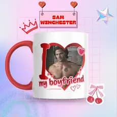 Caneca Xicara Porcelana 325ml Sam Winchester Supernatural Personalizada Presente Decoração Casa