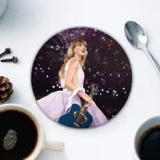 Porta Copos Descanso Copo Redondo MDF Taylor Swift Swifties Personalizado Presente Casa Decoração