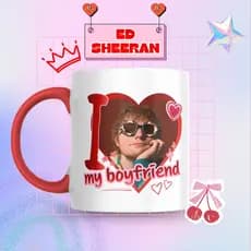 Caneca Xicara Porcelana 325ml Ed Sheeran Sheerios Namorado Fã Personalizada Presente Decoração Casa