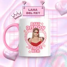 Caneca Xicara Porcelana 325ml Lana Del Rey Lanatics Fã Personalizada Presente Decoração Casa