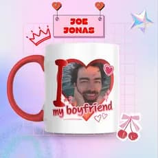 Caneca Xicara Porcelana 325ml Joe Jonas Brothers Fã Personalizada Presente Decoração Casa