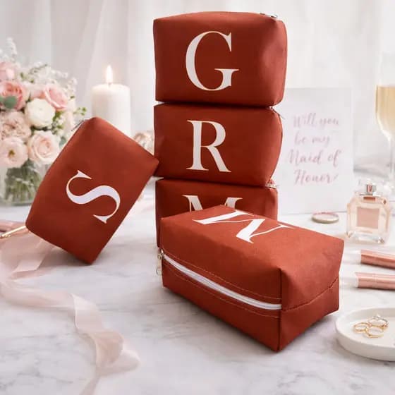 Necessaire Personalizada Inicial Porta Maquiagem Feminina Necesser Viajem Necesseire De Lembrancinhas