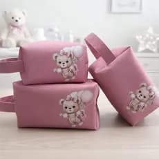 Bolsa De Maternidade Necesser kit C/3 Necesser organizador Infantil Bebê Menina Bebe Menino