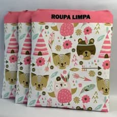 1unid Creche Organizador De Mala Mochilas Saquinho Organizador de Nylon Roupa Suja Roupa Limpa Tematico