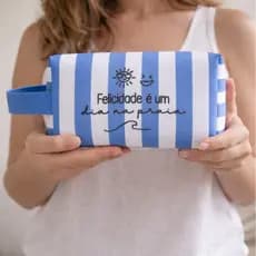 Necesser Feminina Organizadora Bolsa Maquiagem Viagem Necessaire Com Alça de Mão Bolsa Espaçosa