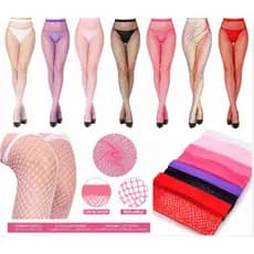 Meia Calça Arrastão Cos Alta adulto Festa Junina Fantasia Carnaval Cores Neon