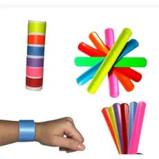 Kit 12/24 ou 36 Pulseira Bate Enrola Lisa Colorida Festa Neon