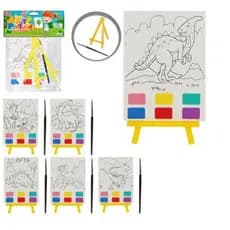 Kit Pintura Cavalete desenhos  Aquarela Infantil Pedagogo