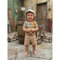 Fantasia Chaves Bebê Mesversario Infantil - Turma do Chaves - Body Com Chapéu