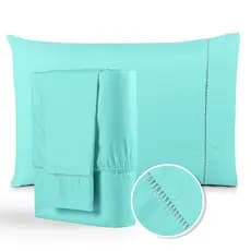 Kit Jogo de Lençol Cama Box Micropercal 400 fios 02 e 03 Peças Toque Macio com Fronhas Ponto Palito