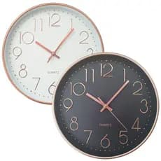 Relogio de Parede Decorativo Moderno 30cm Rose Gold Silencioso Grande Cozinha Sala de Estar Jantar