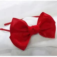 tiara infantil vermelha em organza